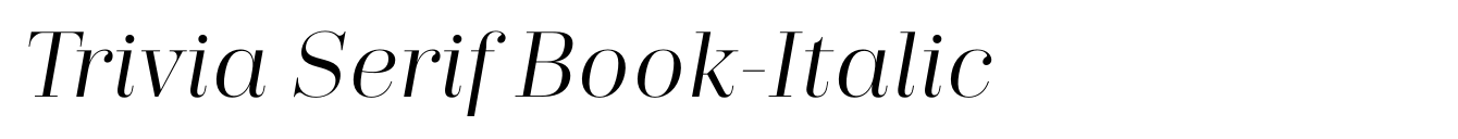 Trivia Serif Book-Italic